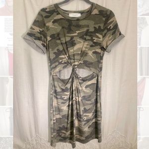 Cutout Camouflage T-shirt Dress - Hope Isabella